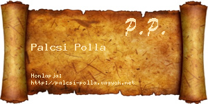 Palcsi Polla névjegykártya
